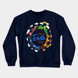 Earth Day the Four Seasons Crewneck Sweatshirt